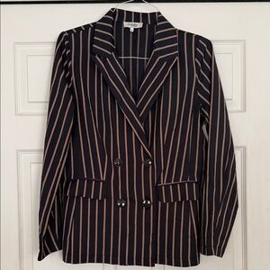 Charlotte Russe Striped Double-Breasted Women's Blazer